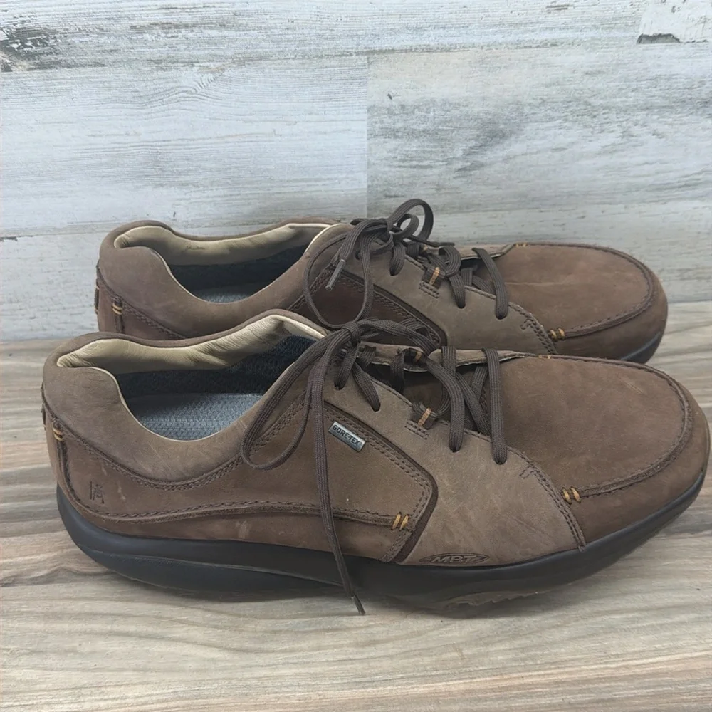 MBT Gore-Tex Shoes Mens Size 13 Brown Walking‎ Comfort Oxford Leather